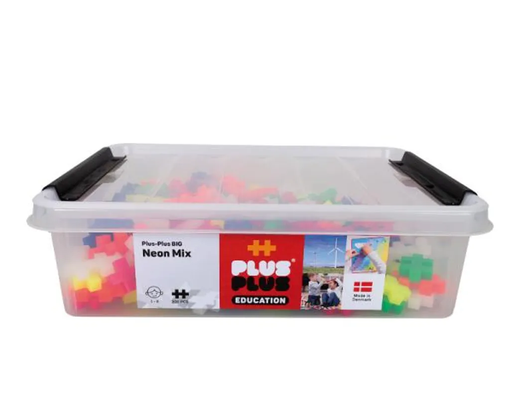 Plus Plus Big 200 pièces Neon 3289 Jeu de construction sûr et lavable