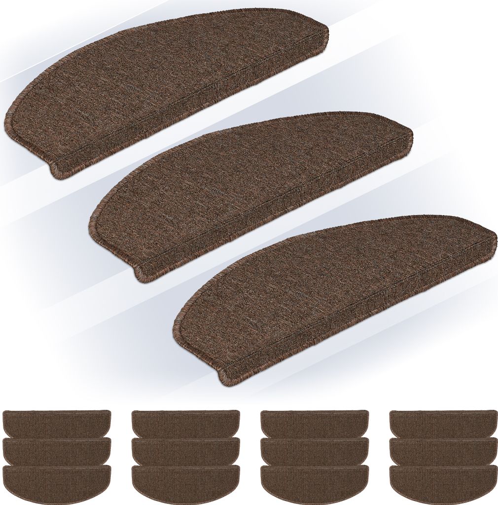 Lot de 15 tapis d'escalier Relaxdays, tapis d'escalier aux Image du produit 