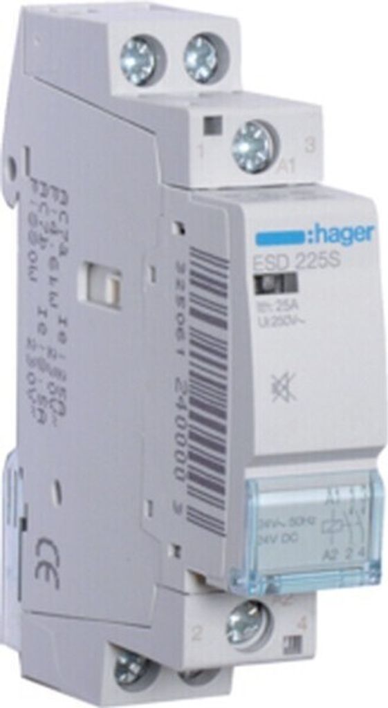 Modulares Schütz 25A 2NO 24V AC ESD225S