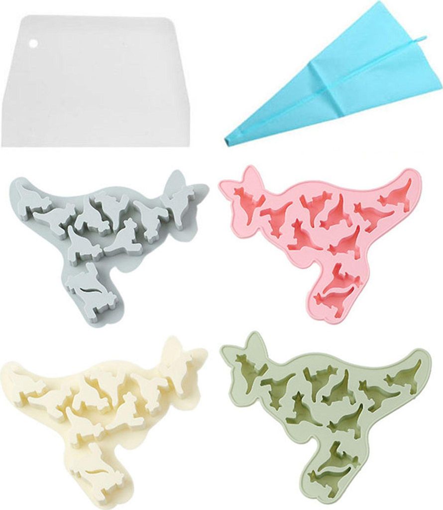 4 Stück Känguru-Schokoladen-Gummibärchen-Formen Antihaft-Silikon-Backformen Für Die Herstellung Von Eiswürfeln Gelee-Schokoladenseife Zum Form...