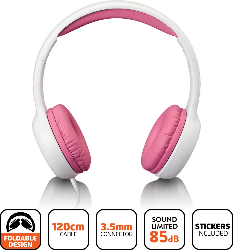 Cuffie per Bambini Rosa 85dB Pieghevoli - Sicurezza e Comfort - 5