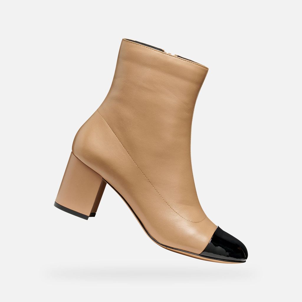 Geox Beige Damen-Ankle-Boots Virnilisa 65 39