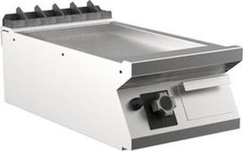 Mareno M1-700 Gas-Grillplatte mit glatter, mattverchromter Platte, 40cm