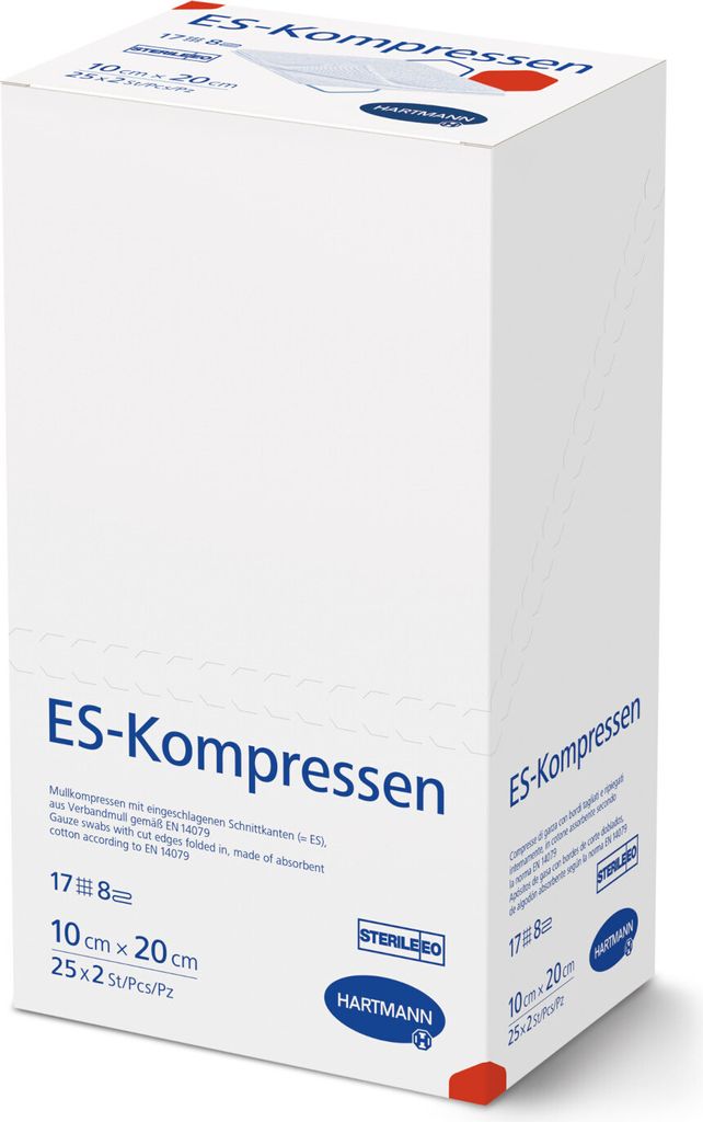 Hartmann ES-Kompressen steril 10 cm x 20 cm, 8-fach, 25 x 2 Produktbild 