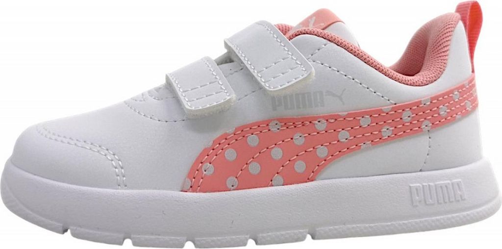 Puma Courtflex V3 Dotty V Inf Mädchen Sneaker in Weiß, Größe 25