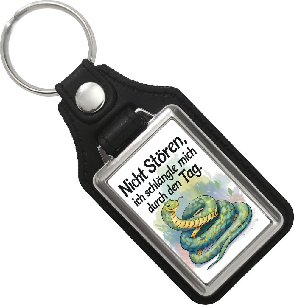 Schlange Nicht stören, ich schlängle mich durch den Tag Schlüsselanhänger mit