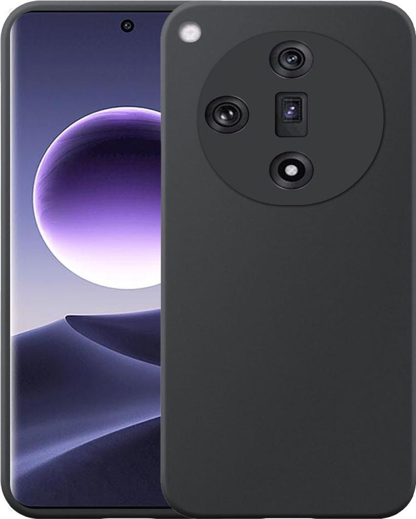Geeignet für Oppo Find X7 Ultra Phone Case Schwarz Flexible Silikon TPU Case - Flexible Back Cover Case Silikon TPU - Schwarz - Smartphonics
