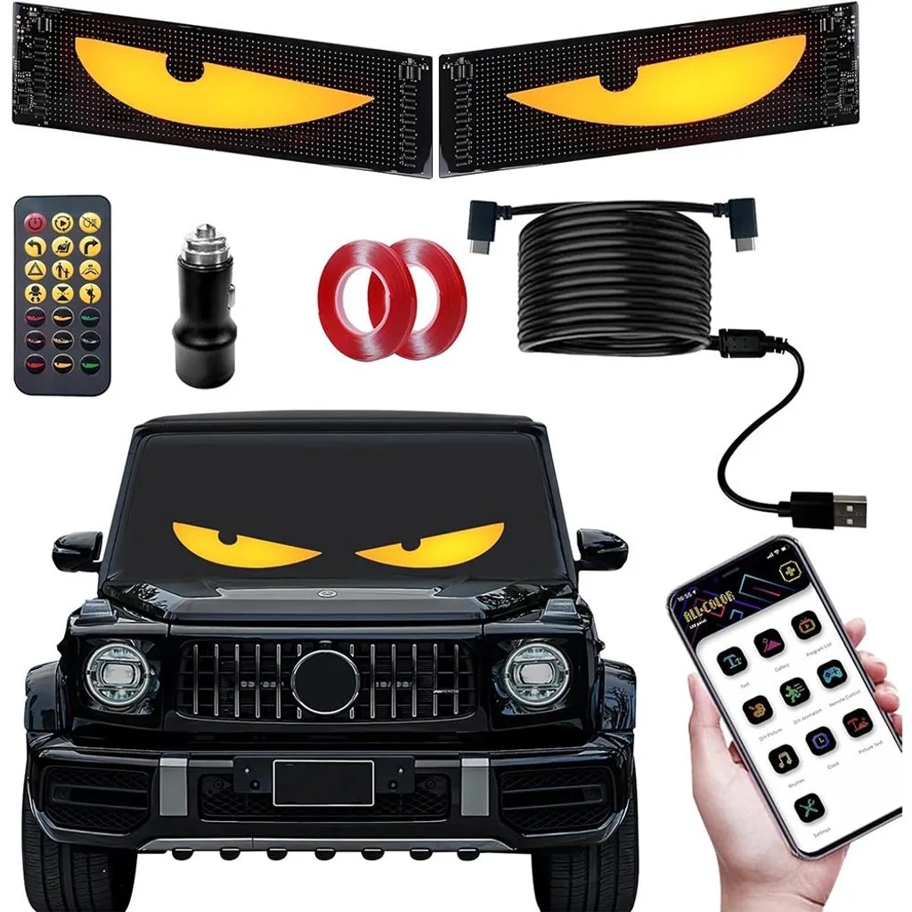 Yeux LED Programmables Devil Eyes avec App Bluetooth pour Pare-brise - 7