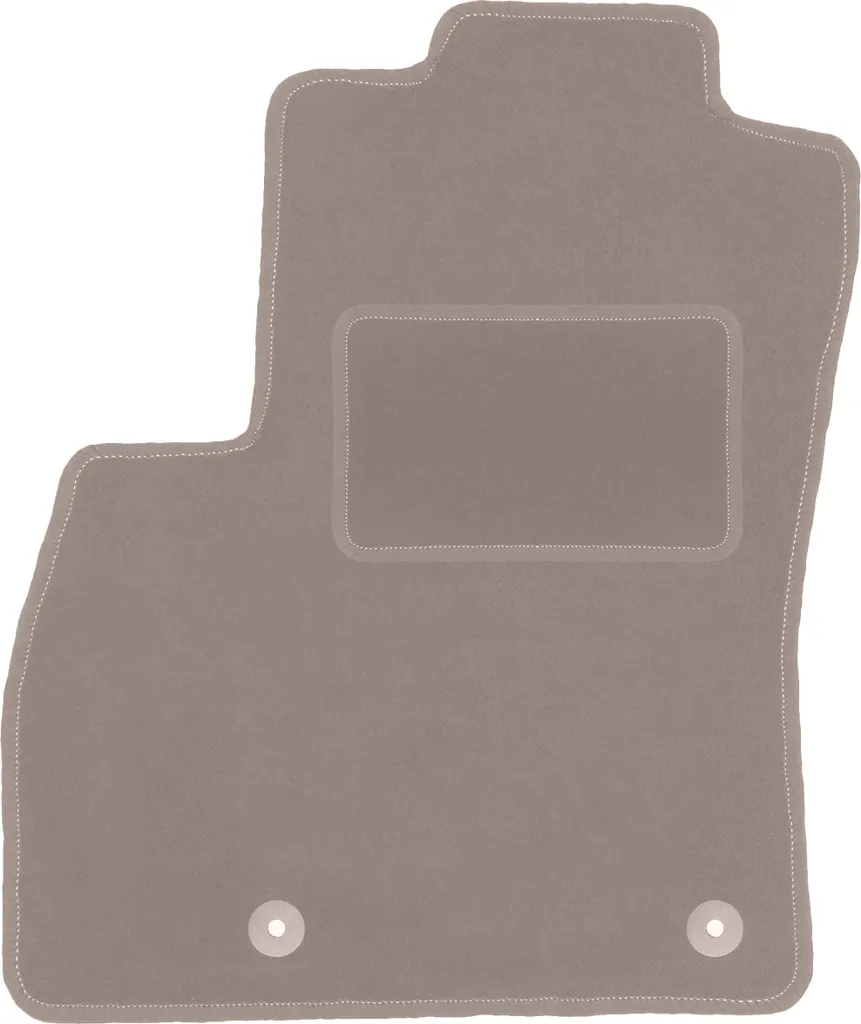Tappetino conducente in velluto beige compatibile con Peugeot Bipper (2007-2017, kombivan, Tepee) – con fissaggi – su misura