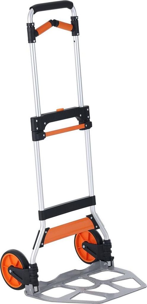 Folding Hand Truck, 309 lbs Load Capacity, Aluminum Portable Cart, Convertible Hand Truck and Dolly with Telescoping Handle and PP+TPR Wheels, Ultr...