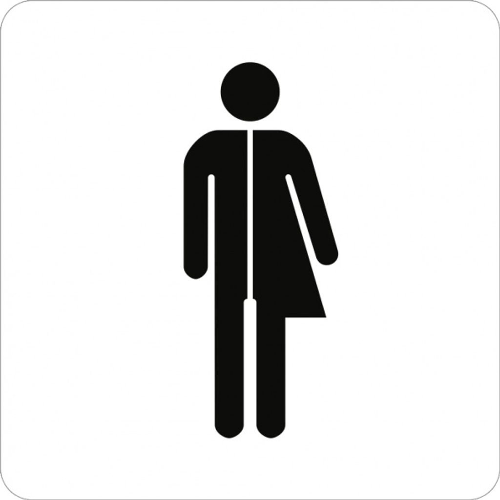 Dreifke Piktogramm WC Unisex (Divers), Folie, 160x160 mm