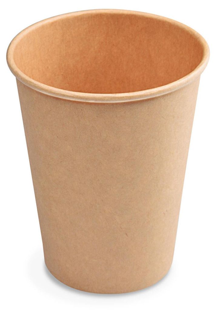 50x Heiß- und Kaltgetränkebecher Pappbecher braun 350ml Produktbild 