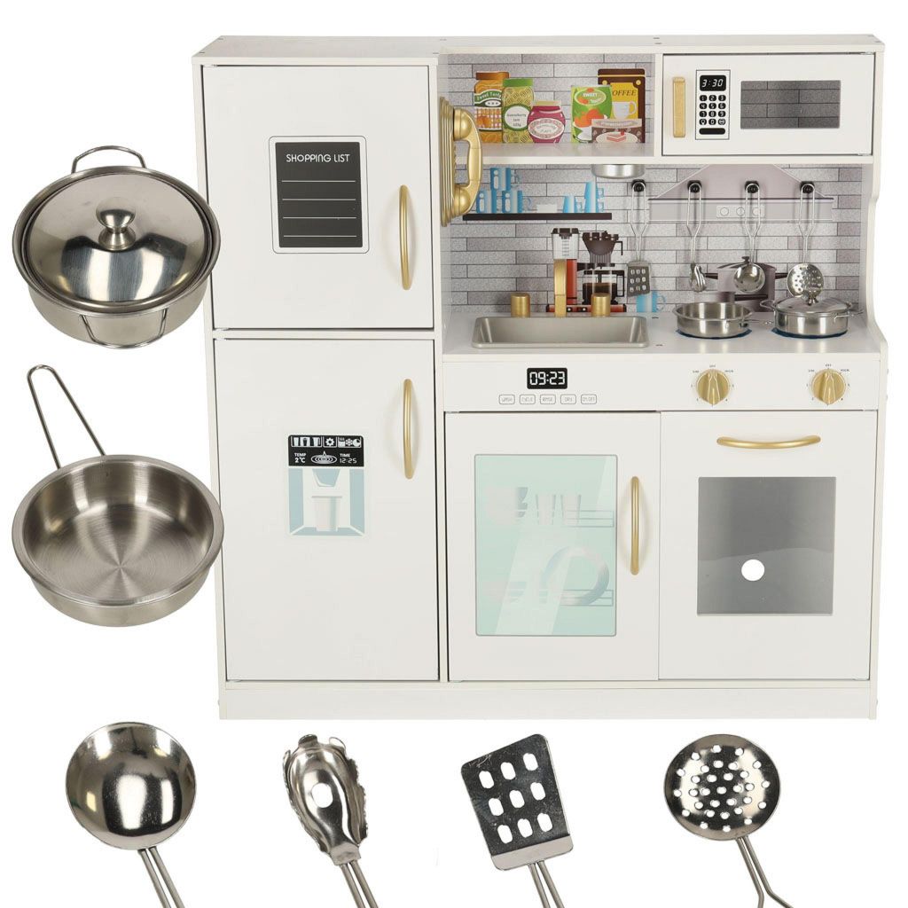 Cuisine pour enfants en bois avec réfrigérateur, liste de Image du produit 