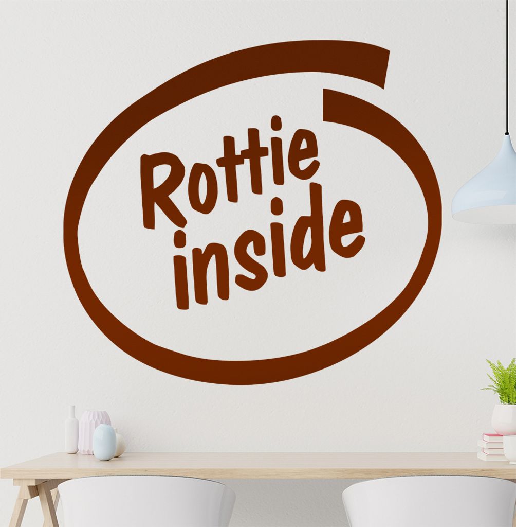 Kiwistar Rottie Inside Wandtattoo in 6 Größen - Wandaufkleber Wall Sticker - Dekoration, Küche, Wohnzimmer, Schlafzimmer, Badezimmer