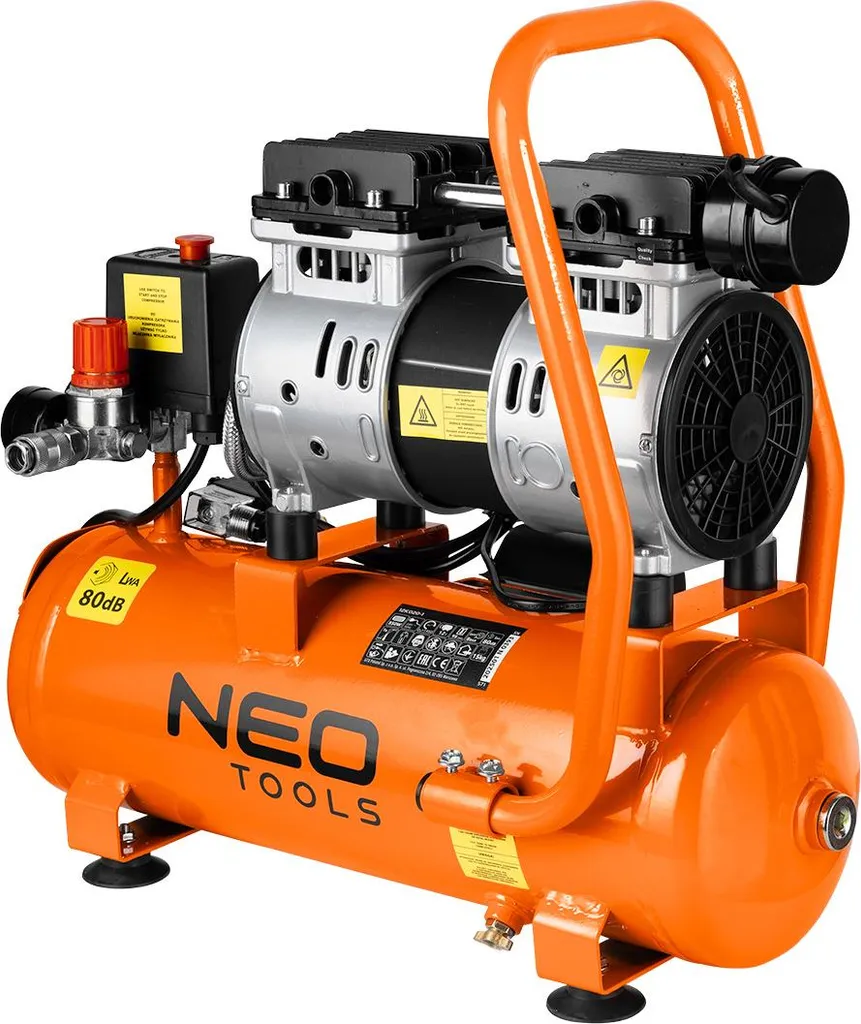 Compresseur d'air 12L NEO TOOLS 8 bars Silencieux sans entretien 550W