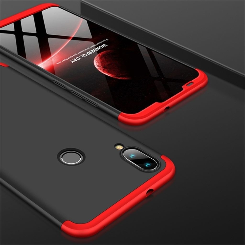 Mobigear TriGuard Xiaomi Mi Play Hülle Hardcase Backcover - Schwarz / Rot