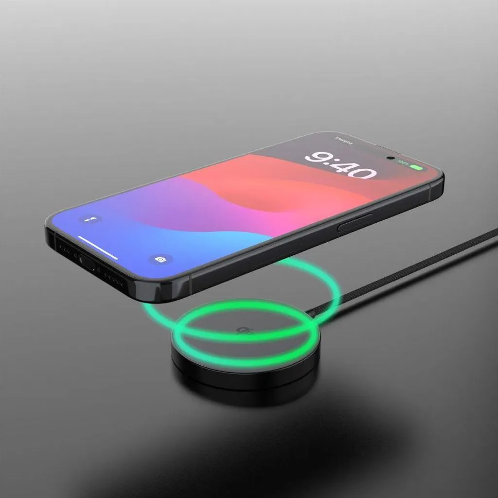 Chargeur sans fil magnétique Qi2 15W Fixed MagPad Slim coloris noir - 4