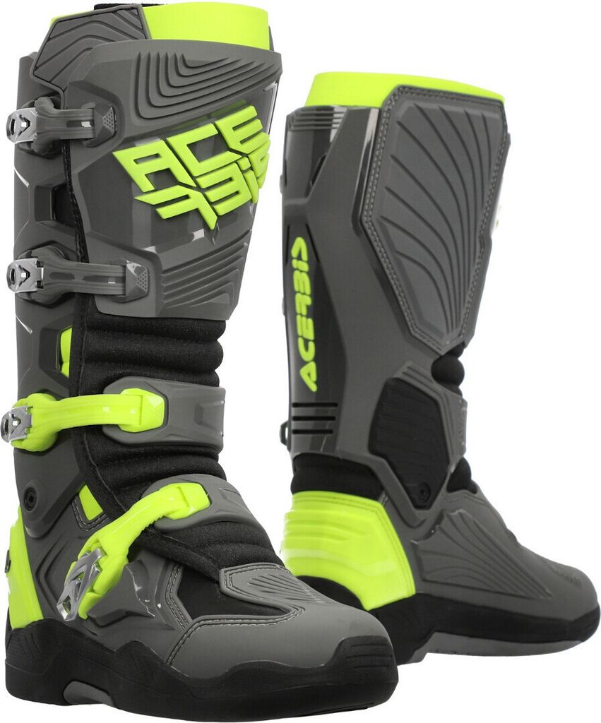 Acerbis Whoops Motocross Stiefel, grau/gelb, 43