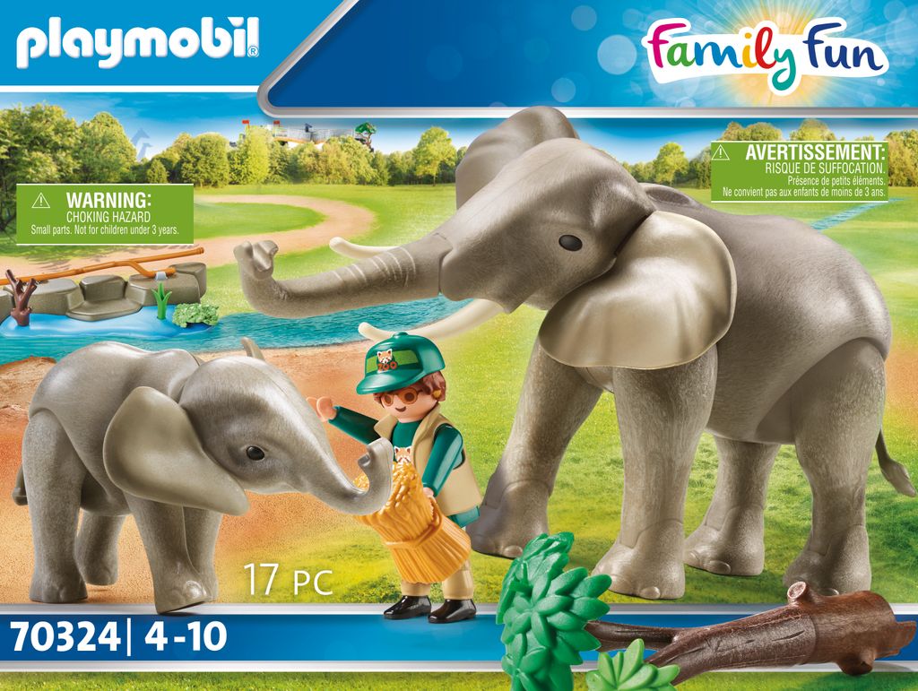 PLAYMOBIL AUSTRIA BRANDSTÄTTER Elefanti nel recinto esterno Immagine del prodotto 