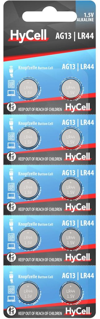 HyCell pile alcaline a bottone LR44 / LR1154 / AG13 Immagine del prodotto 