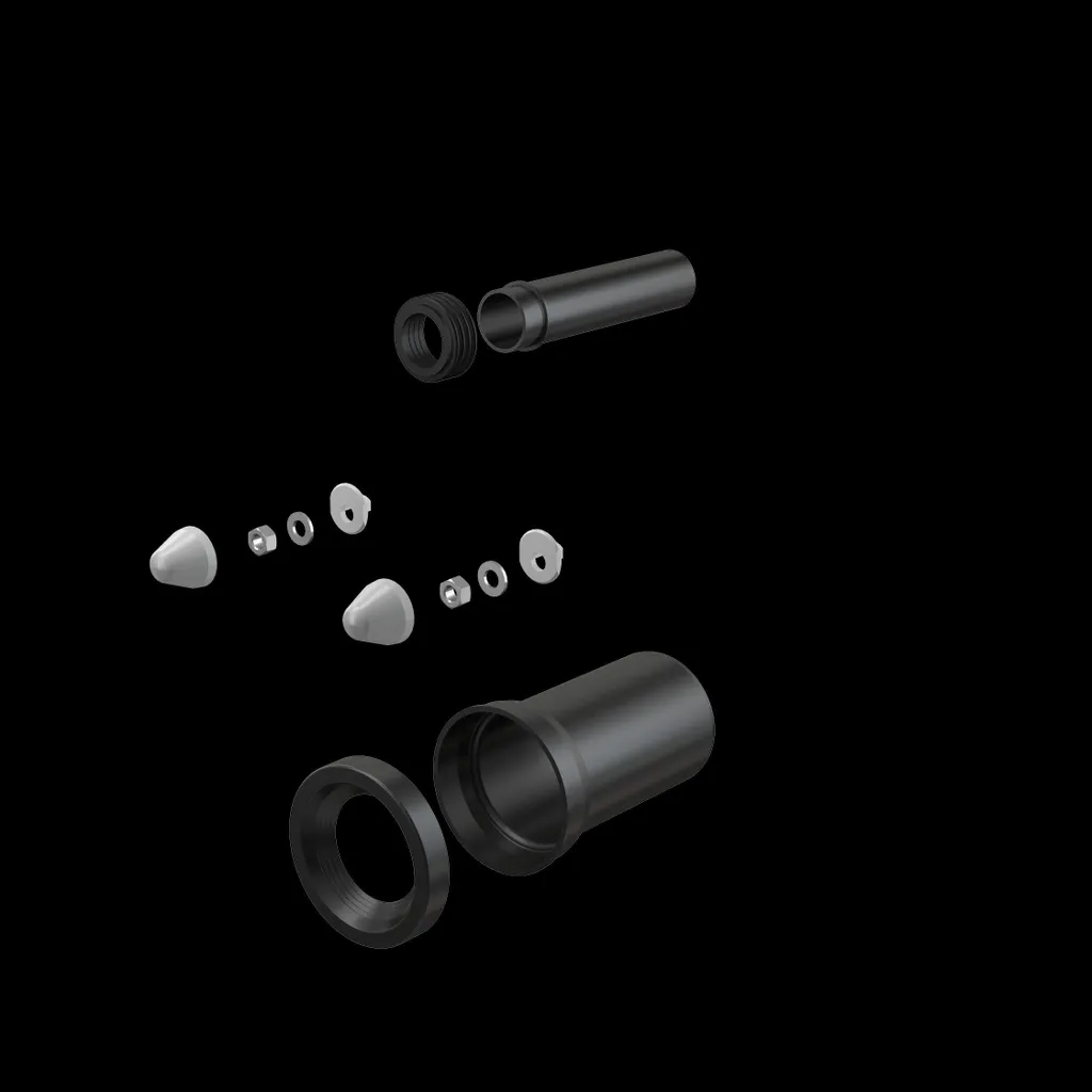 Alcadrain WC Zubehör Komplett DN110 200mm PE Cromato | Kit Installazione