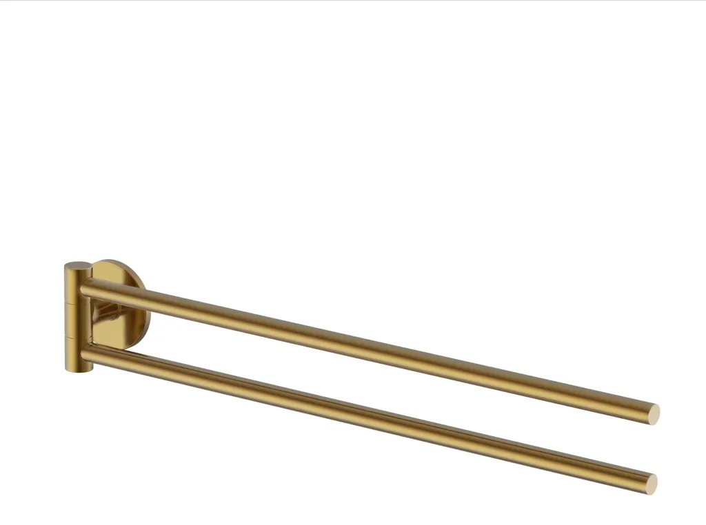 Porte-serviettes Juna doré 4105341 - 2 bras pivotants 40 cm Wenko