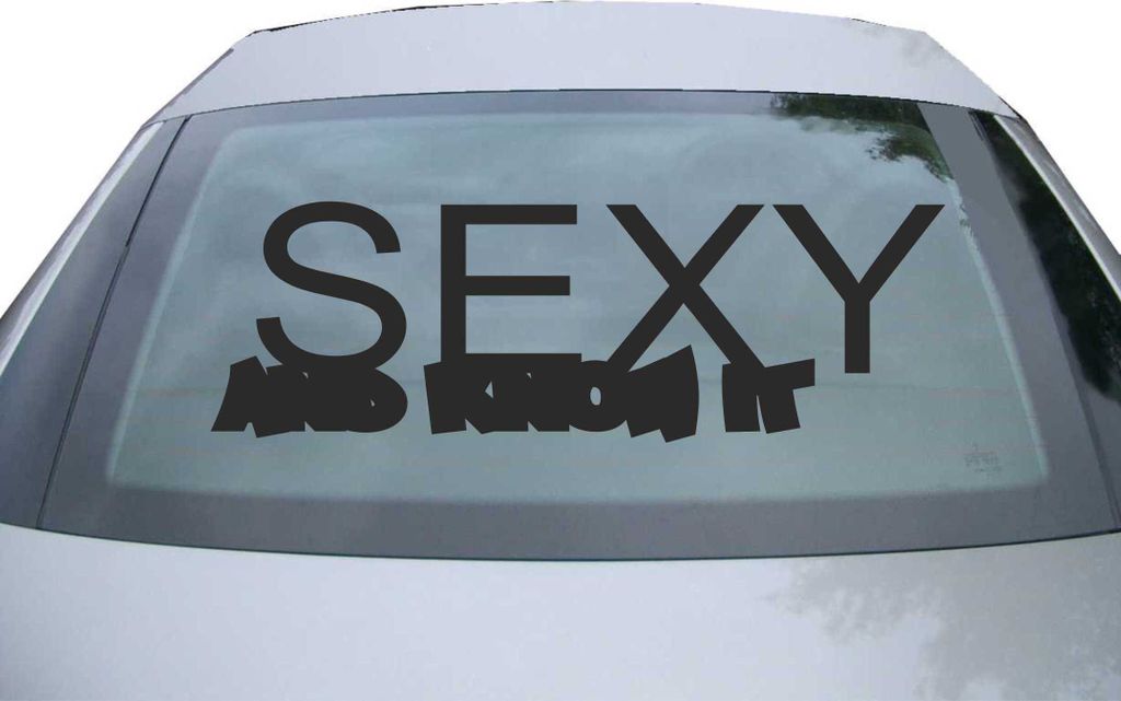 Indigos UG - Aufkleber Heckscheibe & Motorklappe DE7106 - schwarz - 600x197 mm - Sexy and I know it - Auto Scheiben Fenster Heckklappe Tuning Racin...