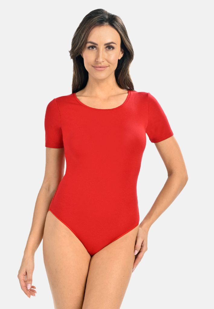 Teyli Bodysuit für Frauen mit kurzen Ärmeln Shirty Female 2403 rot XS