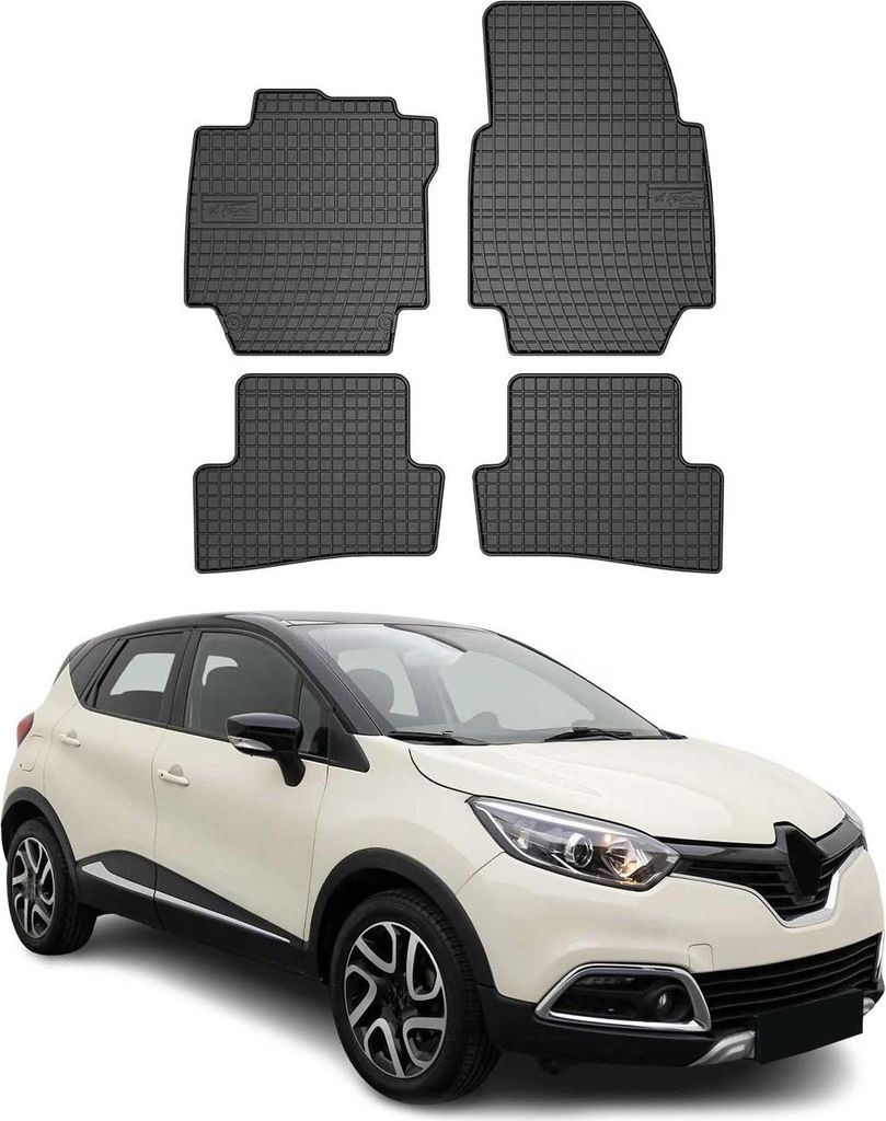 2013-2019 Renault Captur dywaniki gumowe czarne 4 szt Zdjęcie produktu 