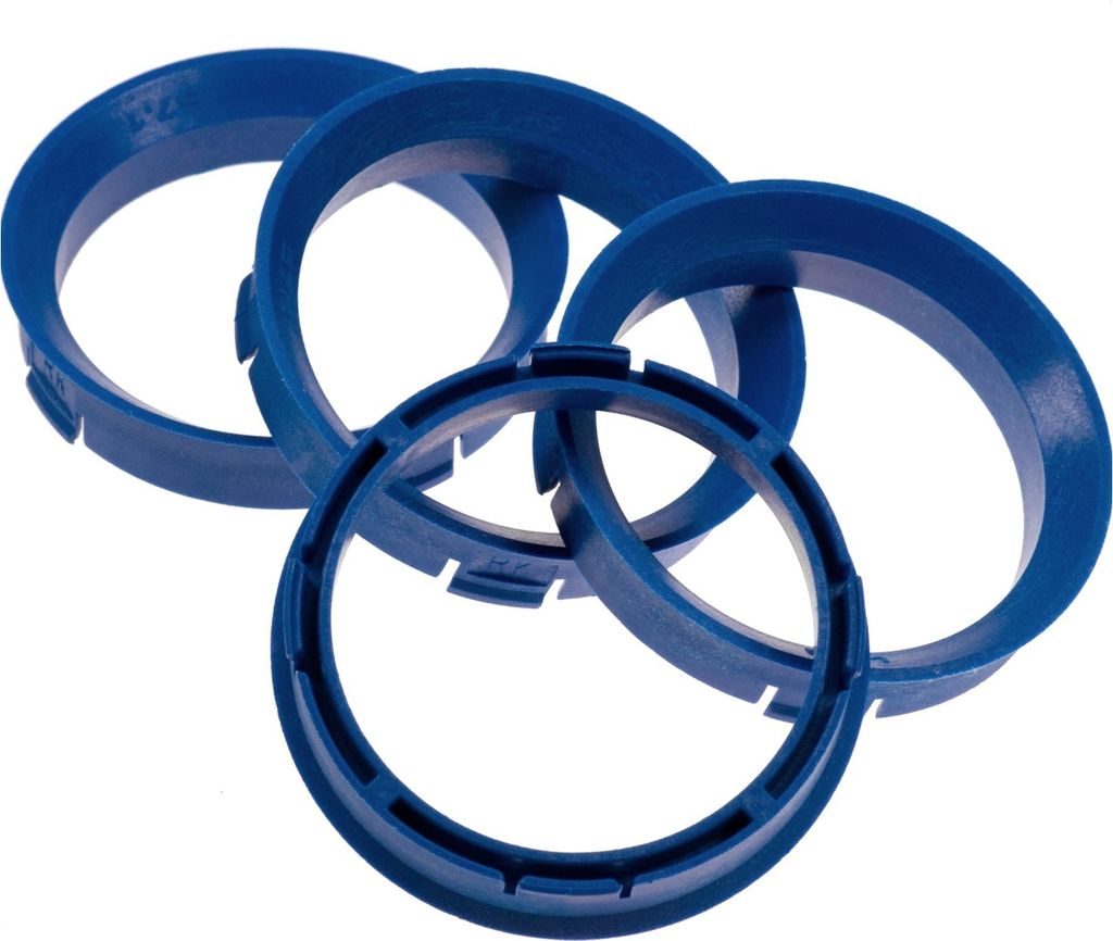 4X Zentrierringe 66,6 x 57,1 mm blau Felgen Ringe  Germany Produktbild 