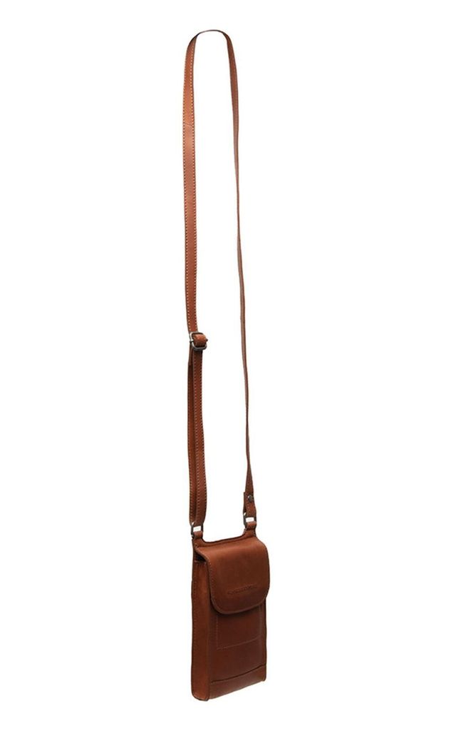 The Chesterfield Brand C48.1299 Nebra kleine Umhängetasche/ Handytasche Wax Pull Up Leder 31 cognac