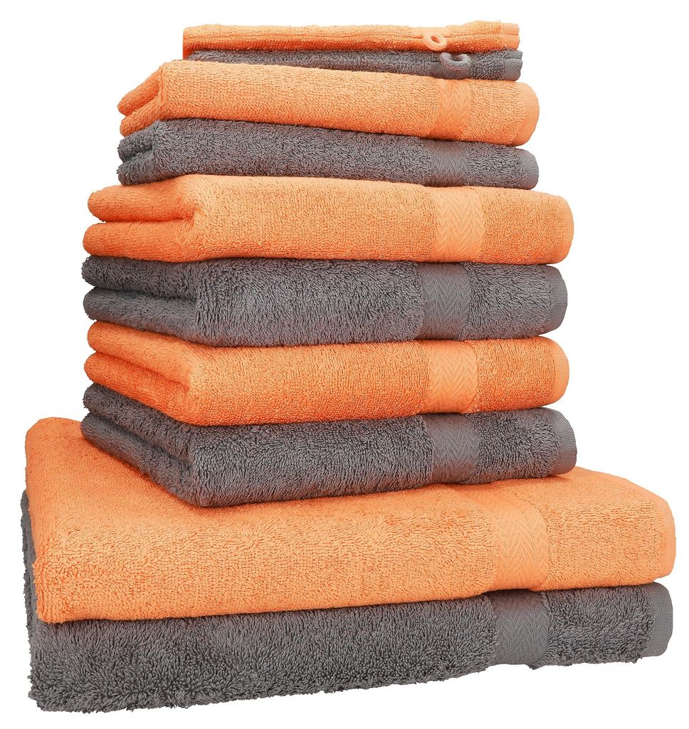 Betz 10er Handtuch Set PREMIUM Duschtuch Handtücher  Gästetücher Waschhandschuhe 
