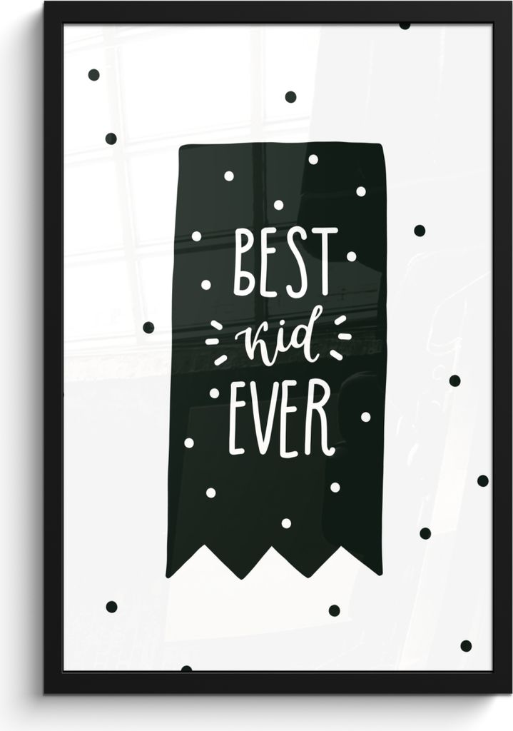 MuchoWow MuchoWow Gerahmtes Poster Kind - Zitate - Schwarz - Weiß - Jungen - Mädchen - Baby 40x60 cm - Poster mit zchwarzem Bilderrahmen - Pa...