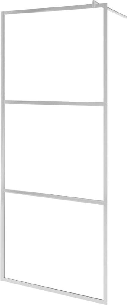 vidaXL Duschwand für Begehbare Dusche Halbmattiertes ESG-Glas 90x195cm