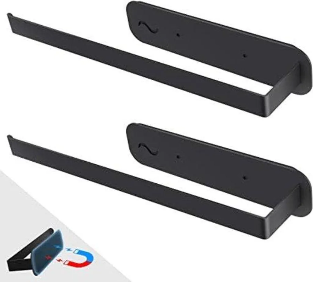 Barre Porte-serviette Aimantée en Inox pour Meuble et Frigo - x2