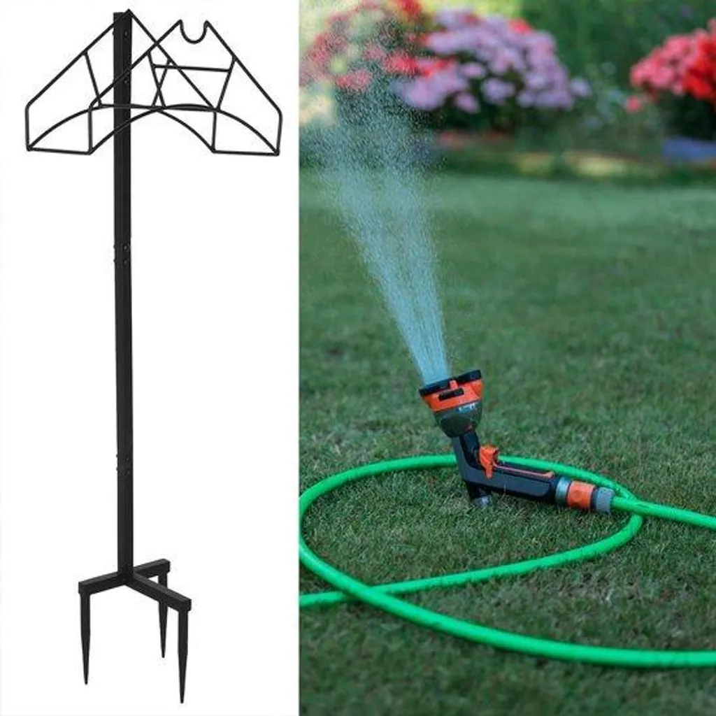 Porte-tuyau d'arrosage haute résistance 50kg - Support en acier 109cm