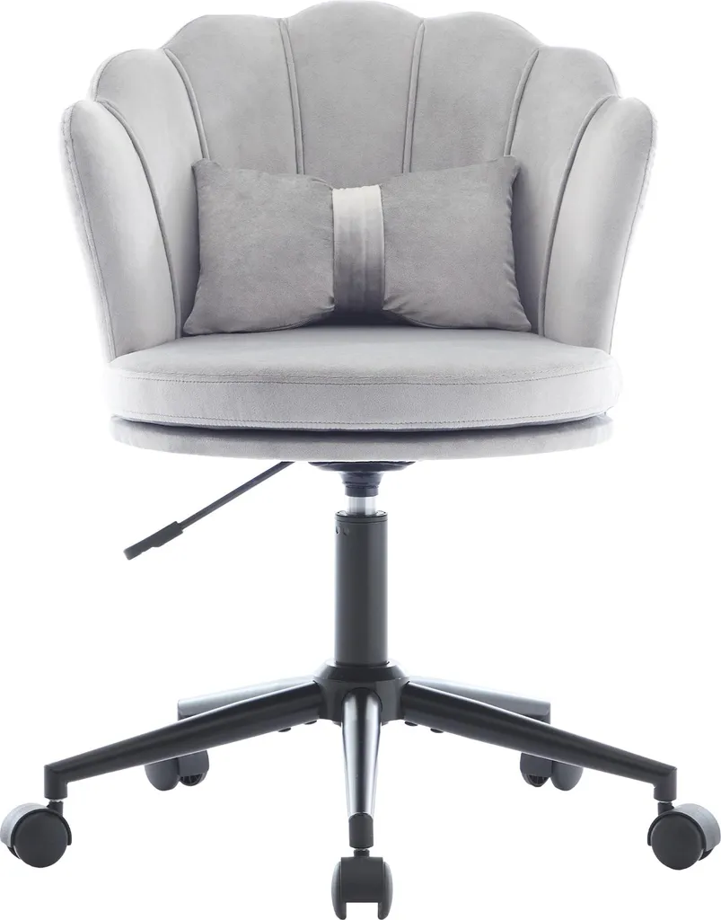 Chaise de Bureau Design Velours Réglable - Siège de Maquillage Élégant - 9