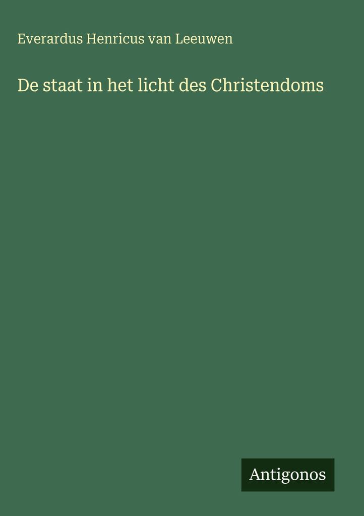 Der Staat im Licht des Christentums