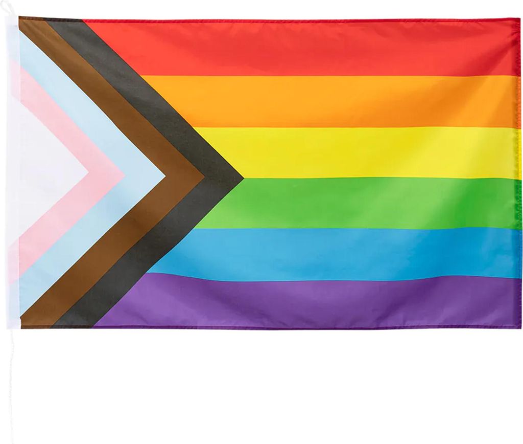 Polyesterová vlajka Progress 150 x 90 cm - vlajka LGBTQ+ Obrázek produktu 