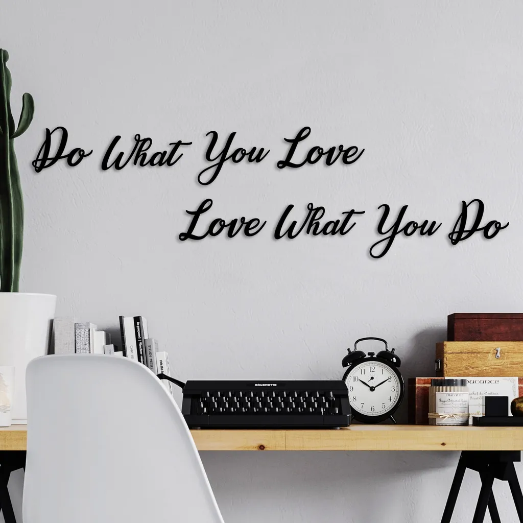 Accessoire Mural 100% Métal Noir 26cm - Finition Do Love Love Do Chic