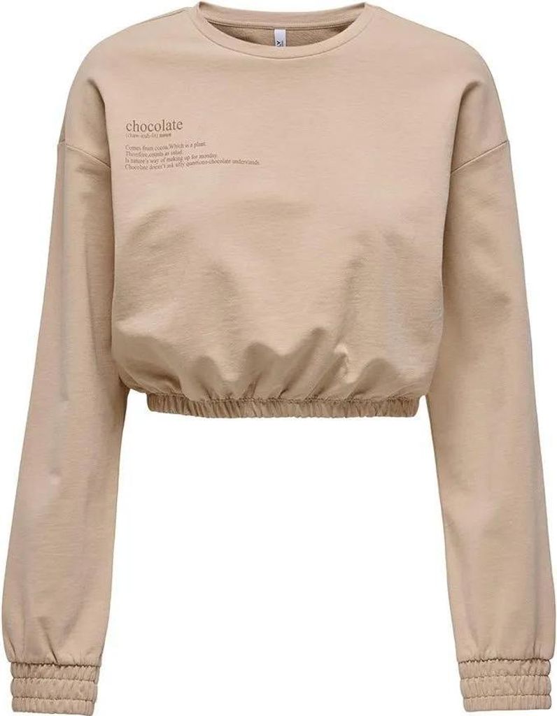 Only Zenia Unb Elastic Sweatshirt Beige S Damen Beige S