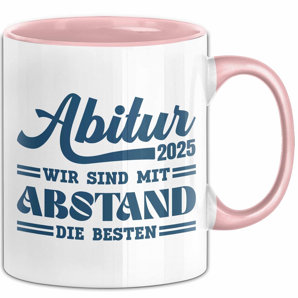 Trendation - Abi 2022 Tasse Geschenk Abi Bestanden Abitur Abschluss Geschenkidee (Rosa)