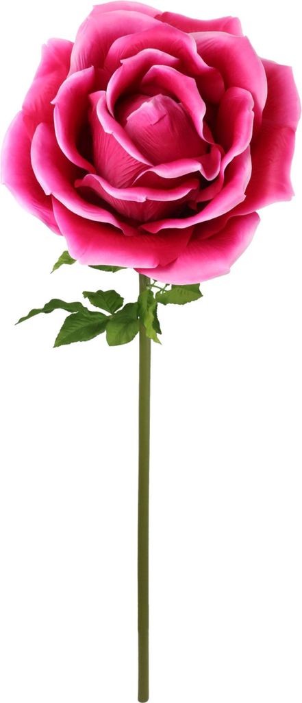FURNARO Riesenblume Rose pink - 120 cm große Kunstblume aus Polyester & Metall - dekorative XXL-Deko für Events, Zuhause & Schaufenster