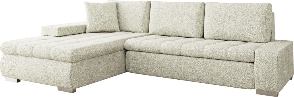 MIRJAN24 Ecksofa Orkan Premium, Polsterecke, L-Form Schlafsofa, Eckcouch mit Bettkasten (Farbe: Manza 04)