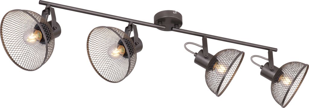 Globo Lighting Strahler Metall verchromt, 4x E27