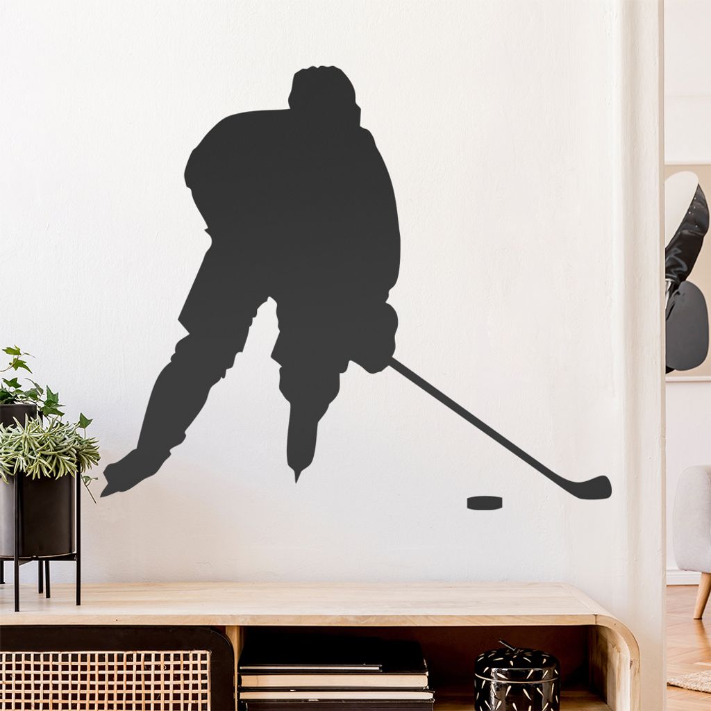 Eishockey Puck Figur Wandtattoo Wandaufkleber Wall Sticker - Dekoration, Küche, Wohnzimmer, Schlafzimmer, Badezimmer