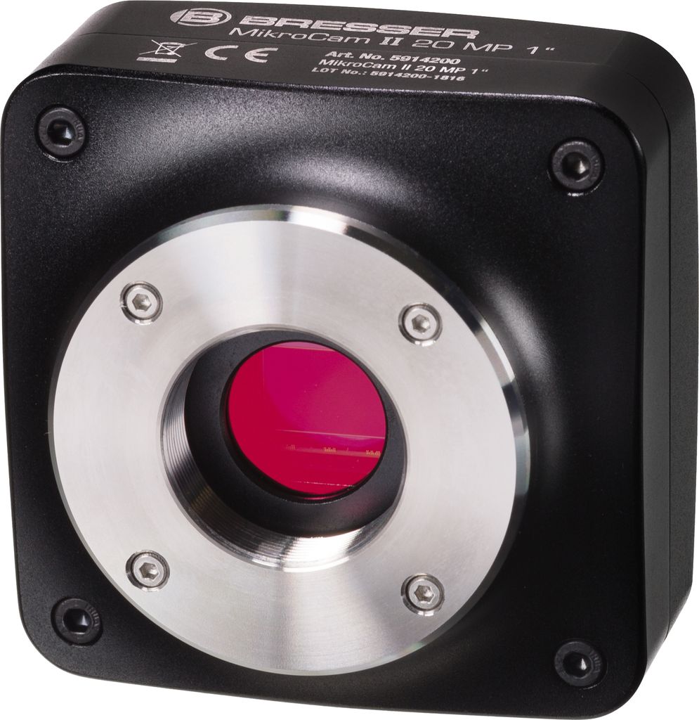 Bresser Mikroskop Kamera 20 MP mit 1 Zoll Sensor USB 3.0 für große Bildfelder und Dokumentation