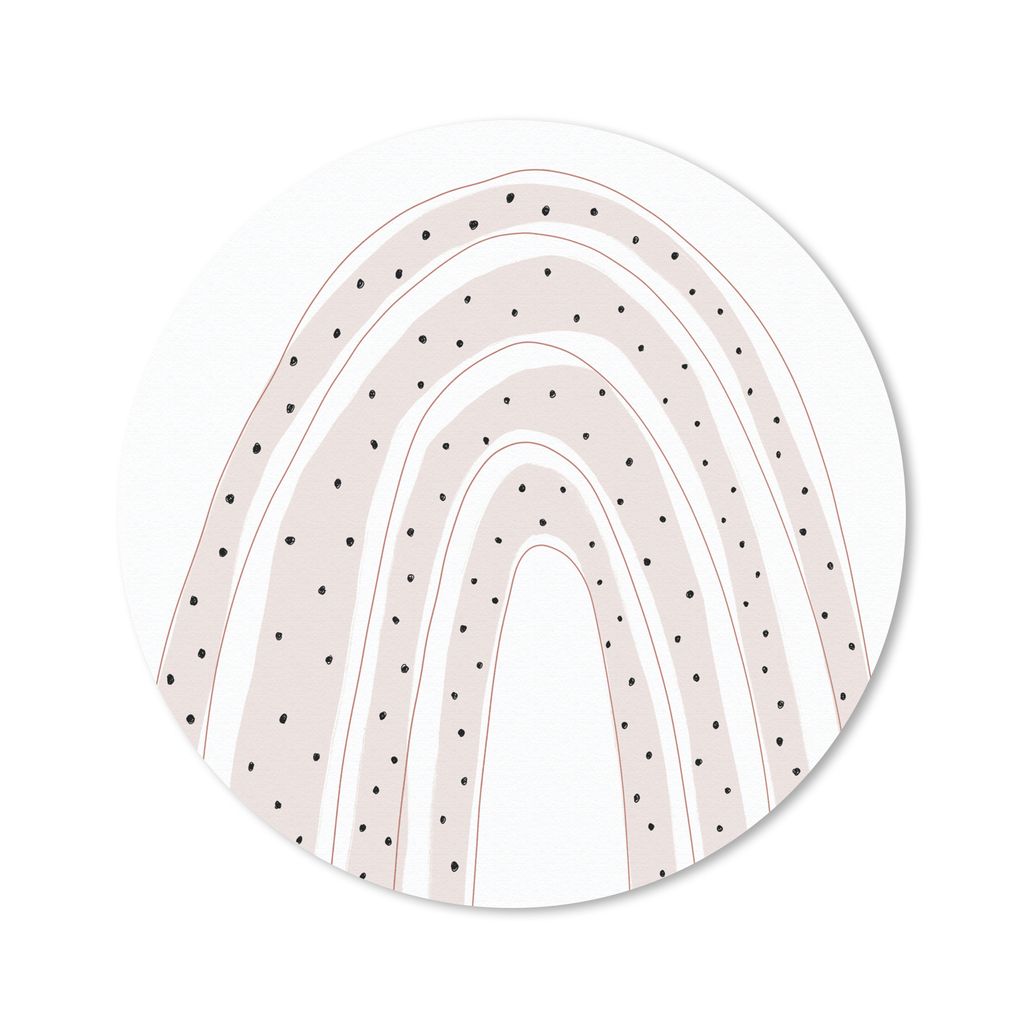 MuchoWow Mauspad Mousepad Regenbogen - Tupfen - Pastell 50x50 cm - Mousepads - Maus Mat - Pad - Mausunterlage - Vinyl