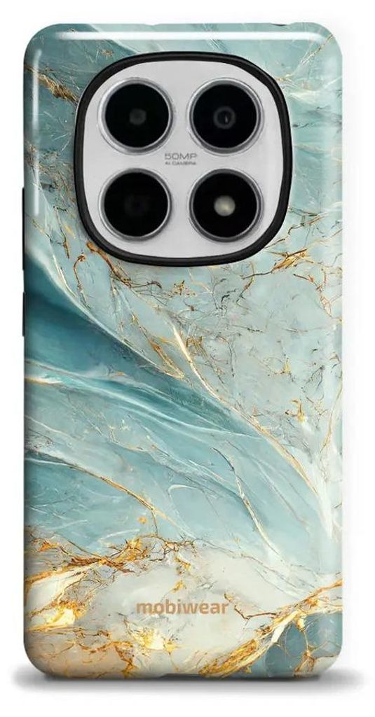 Handyhülle für Xiaomi POCO M8 5G, Mobiwear Elite Pro, Adern des Azur