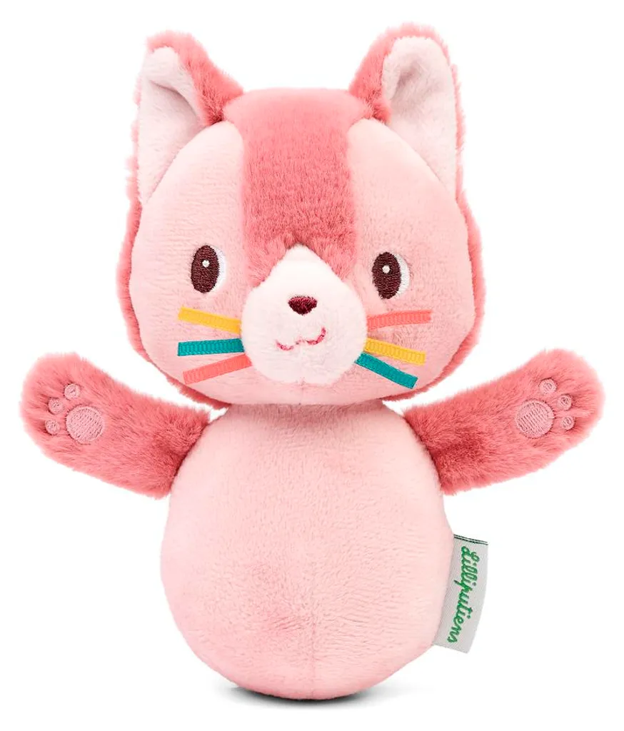 Peluche Stehauf-Pluschkatze Jeanne : Un Jouet d'Éveil qui ne Tombe Pas